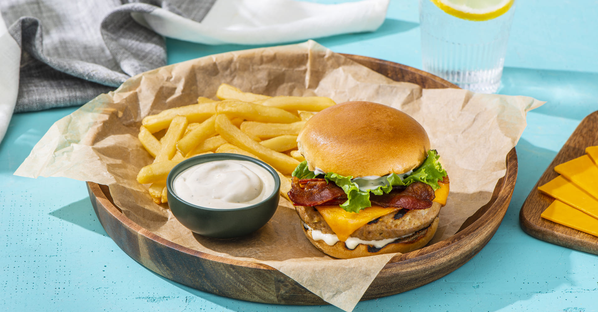 Cheese and Bacon Turkey Burger - milkclub.ca