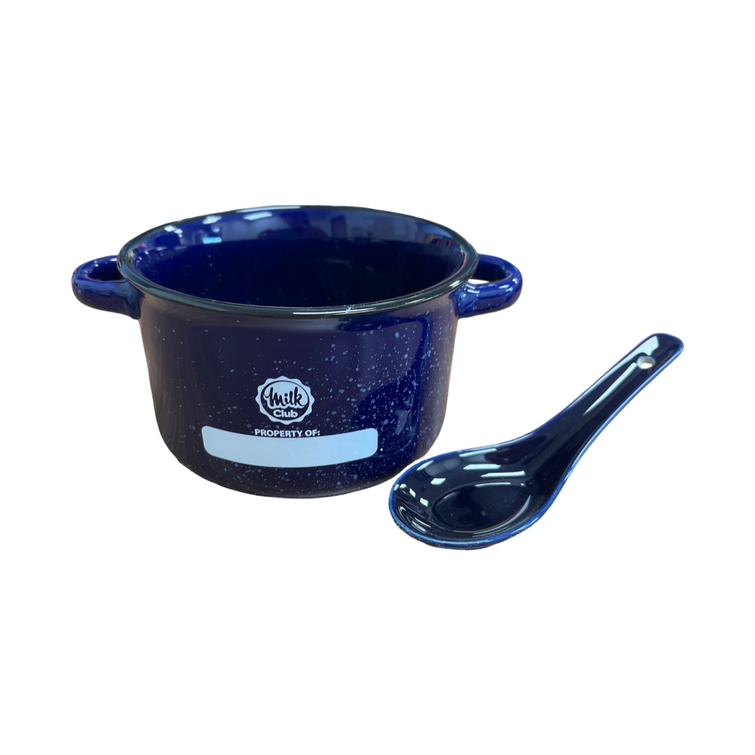 Milk Club Soup Bowl and Spoon